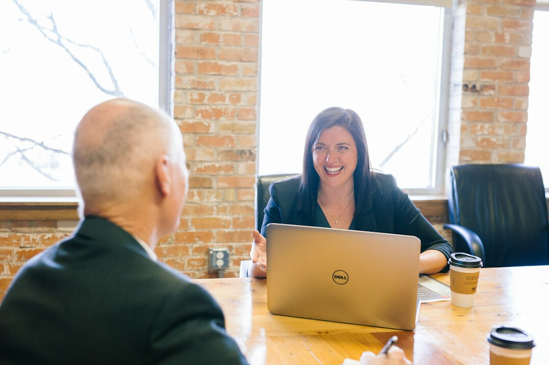 person listening in meeting